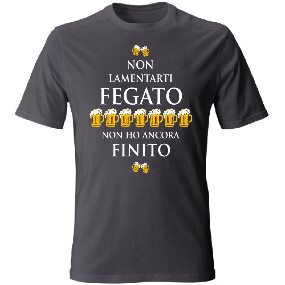 T-Shirt Unisex Large Fegato - Scritte Divertenti