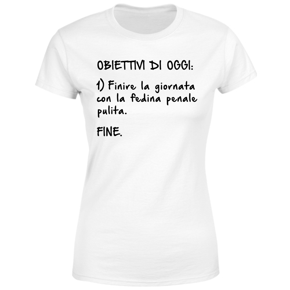 T-Shirt Donna Obiettivi - Scritte Divertenti - Chiara