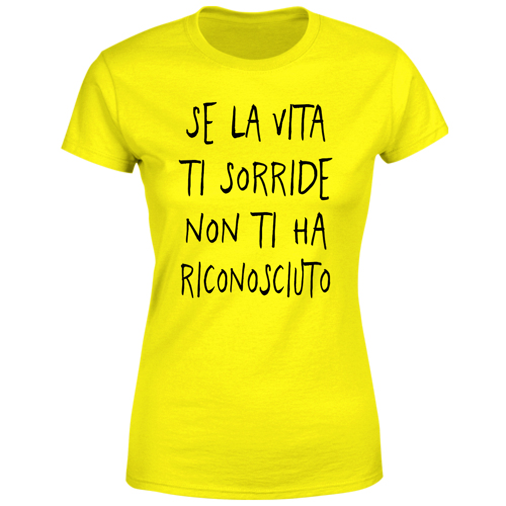 T-Shirt Donna Sorride - Scritte Divertenti - Chiara