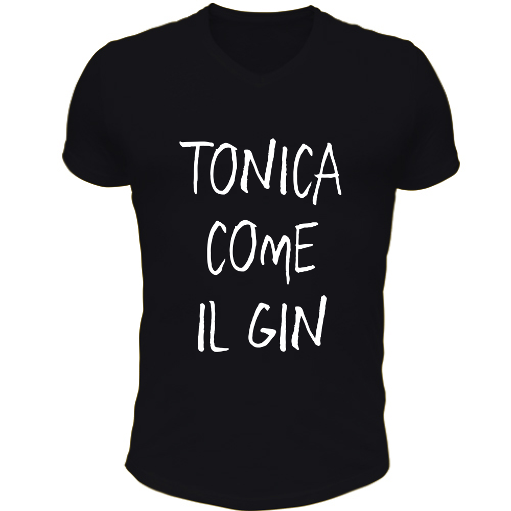 T-Shirt Unisex Scollo V Tonica - Scritte Divertenti