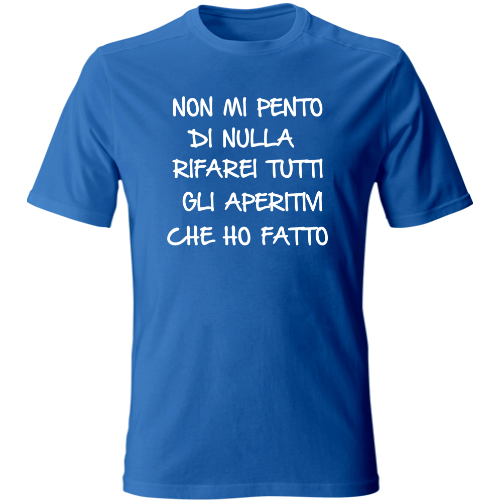 T-Shirt Unisex Large Non mi pento - Scritte Divertenti