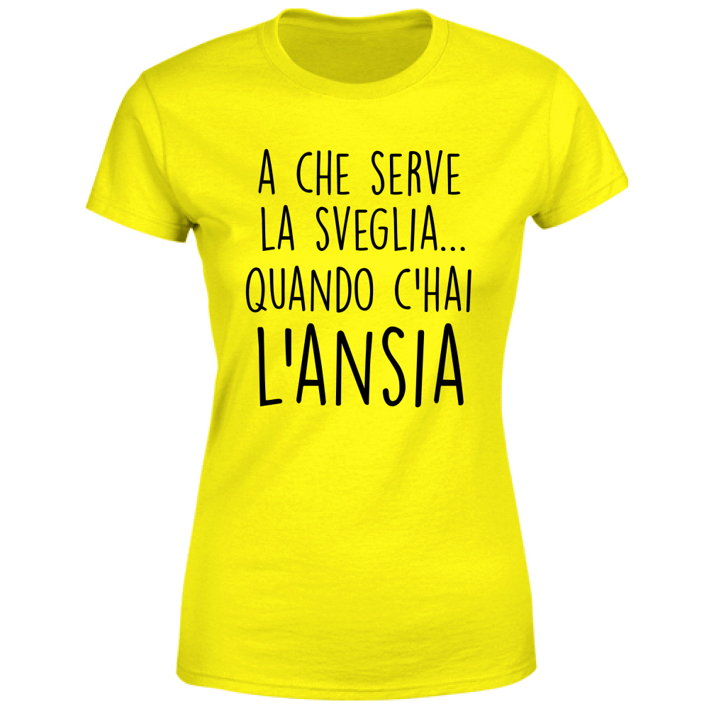 T-Shirt Donna La sveglia - Scritte Divertenti - Chiara