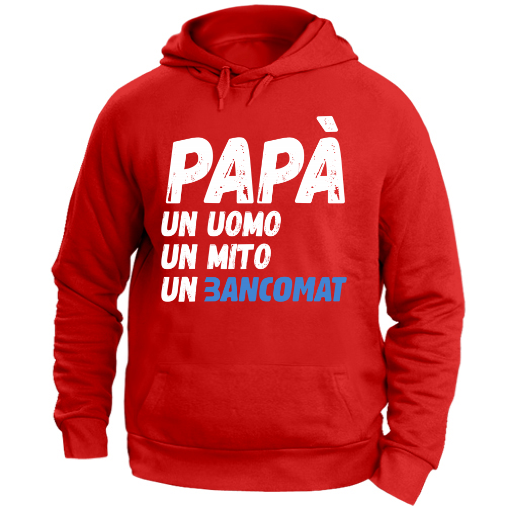 Felpa Unisex con Cappuccio Un-Uomo Un-Mito Un-Bancomat