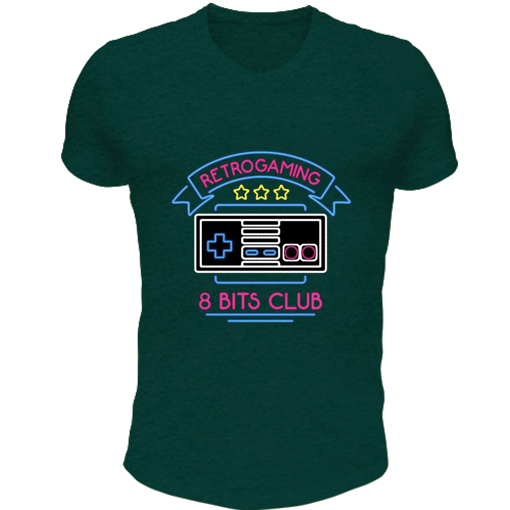 T-Shirt Unisex Scollo V Retro Gaming