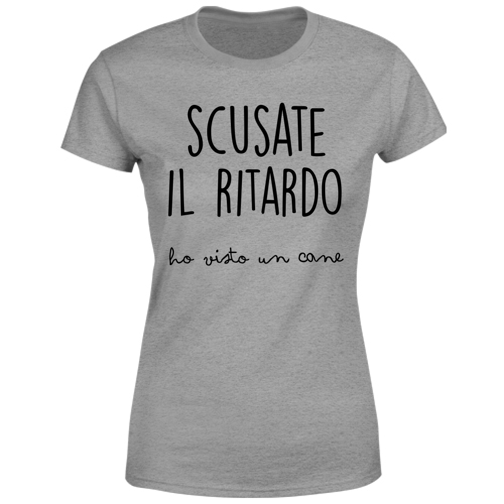 T-Shirt Donna Ritardo Cane - Scritte Divertenti - Chiara