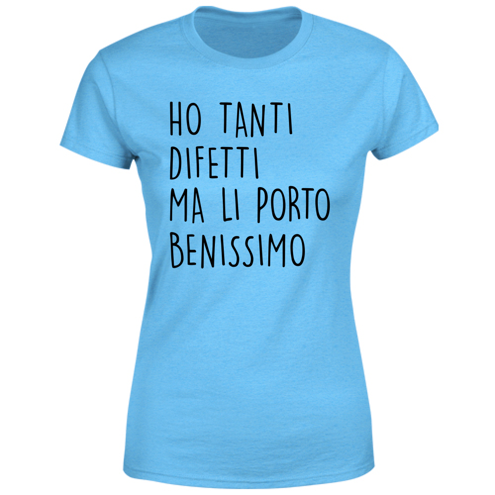 T-Shirt Donna Tanti difetti - Scritte Divertenti - Chiara