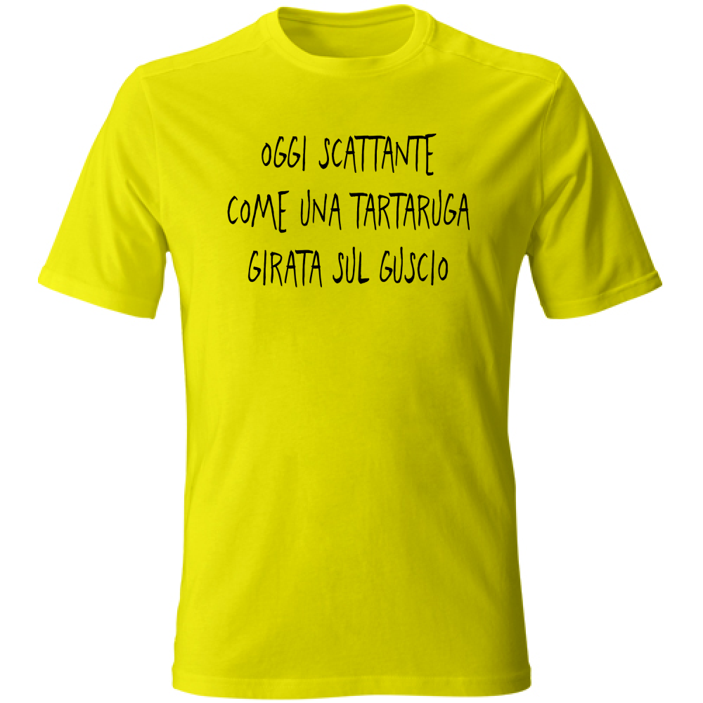 T-Shirt Unisex Tartaruga - Scritte Divertenti - Chiara