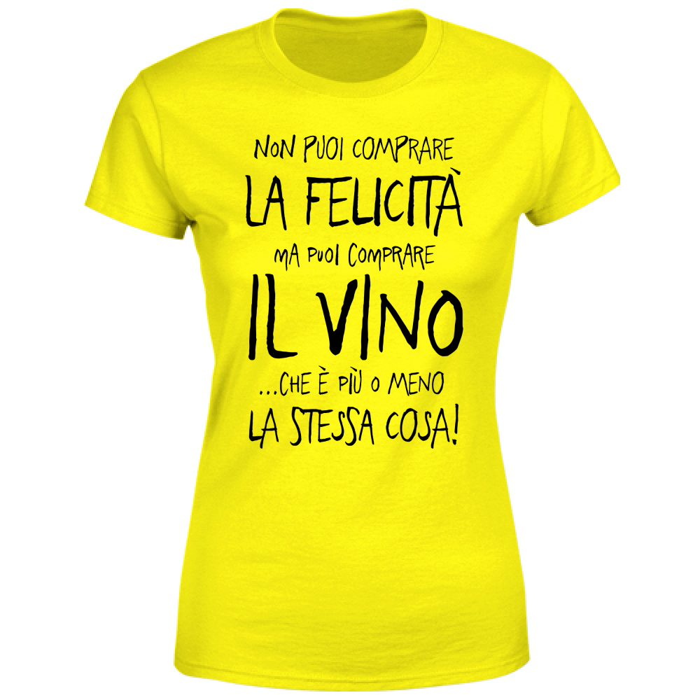 T-Shirt Donna Felicità - Scritte Divertenti - Chiara