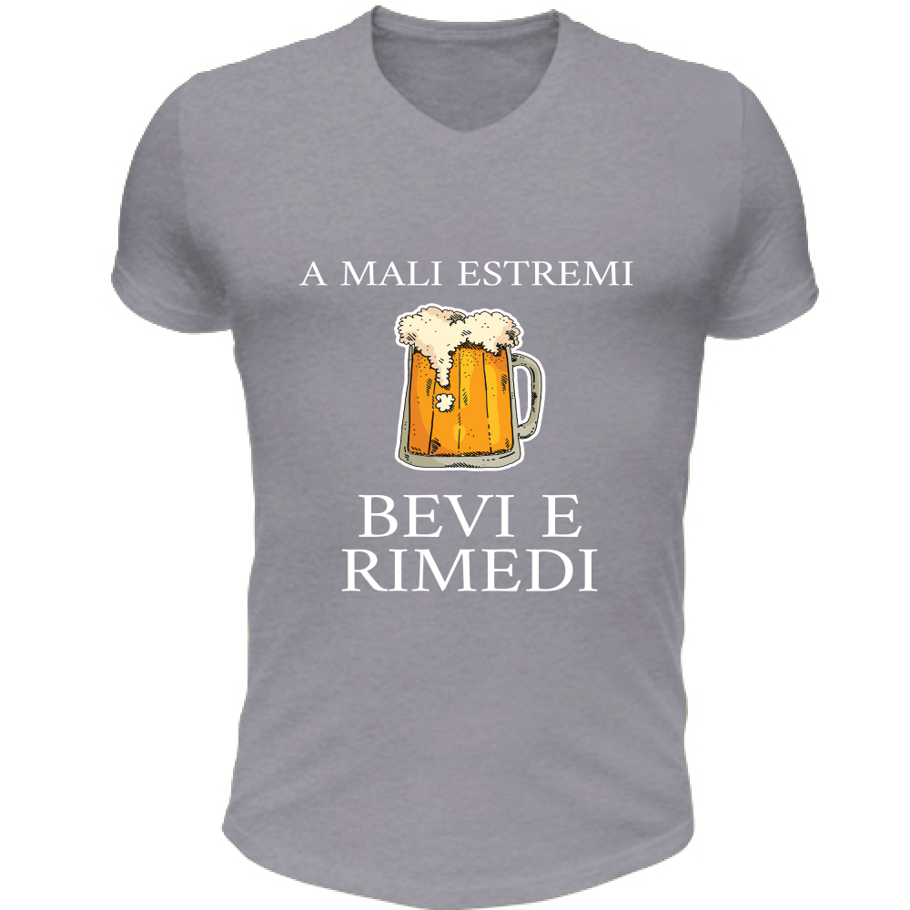 T-Shirt Unisex Scollo V A mali estremi