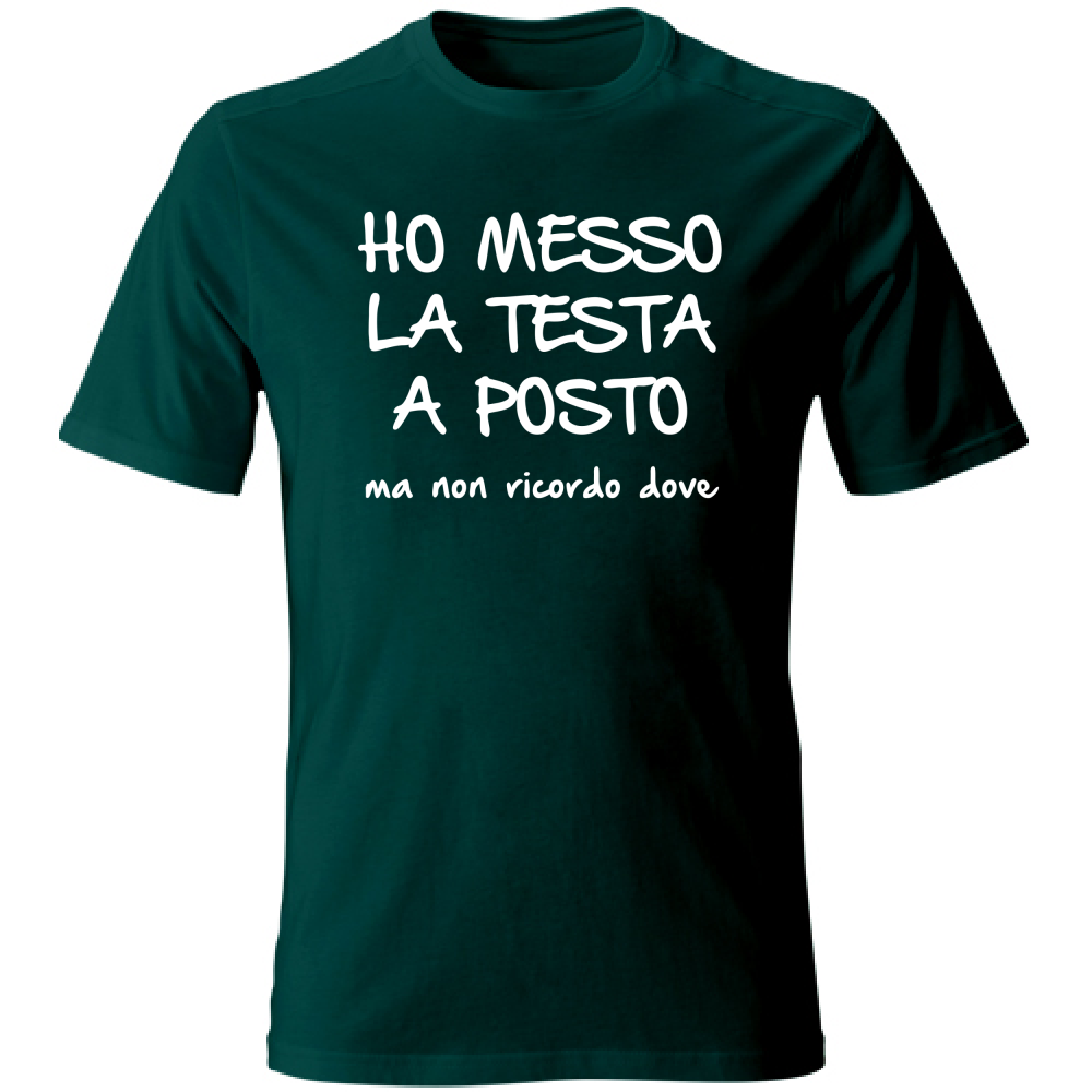 T-Shirt Unisex Ho messo la testa a posto - Scritte Divertenti