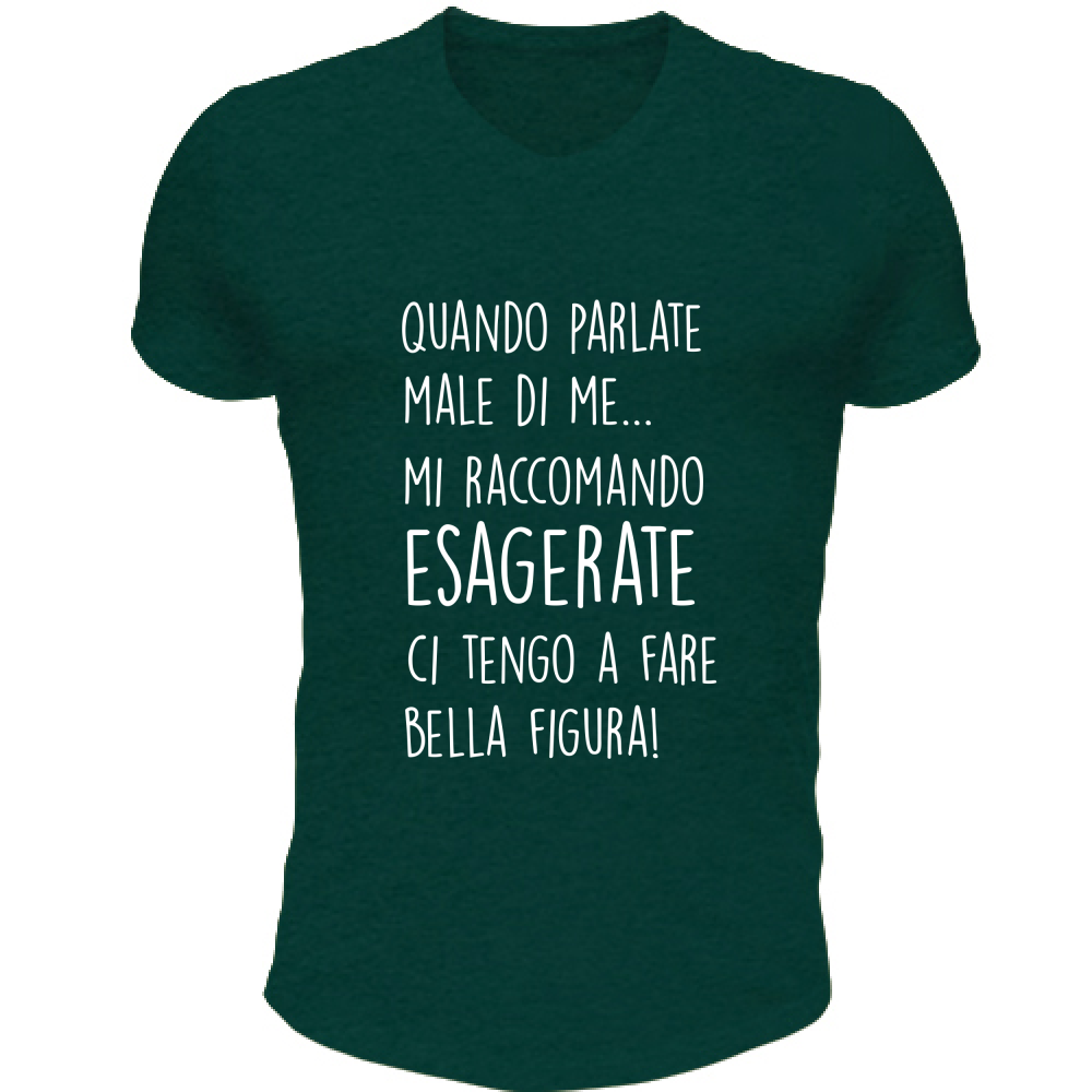 T-Shirt Unisex Scollo V Quando parlate... - Scritte Divertenti