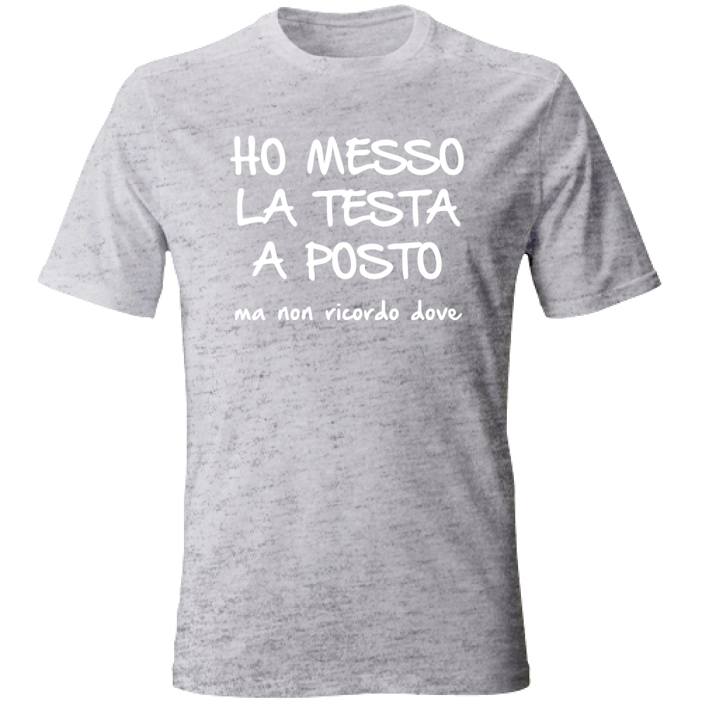 T-Shirt Unisex Ho messo la testa a posto - Scritte Divertenti