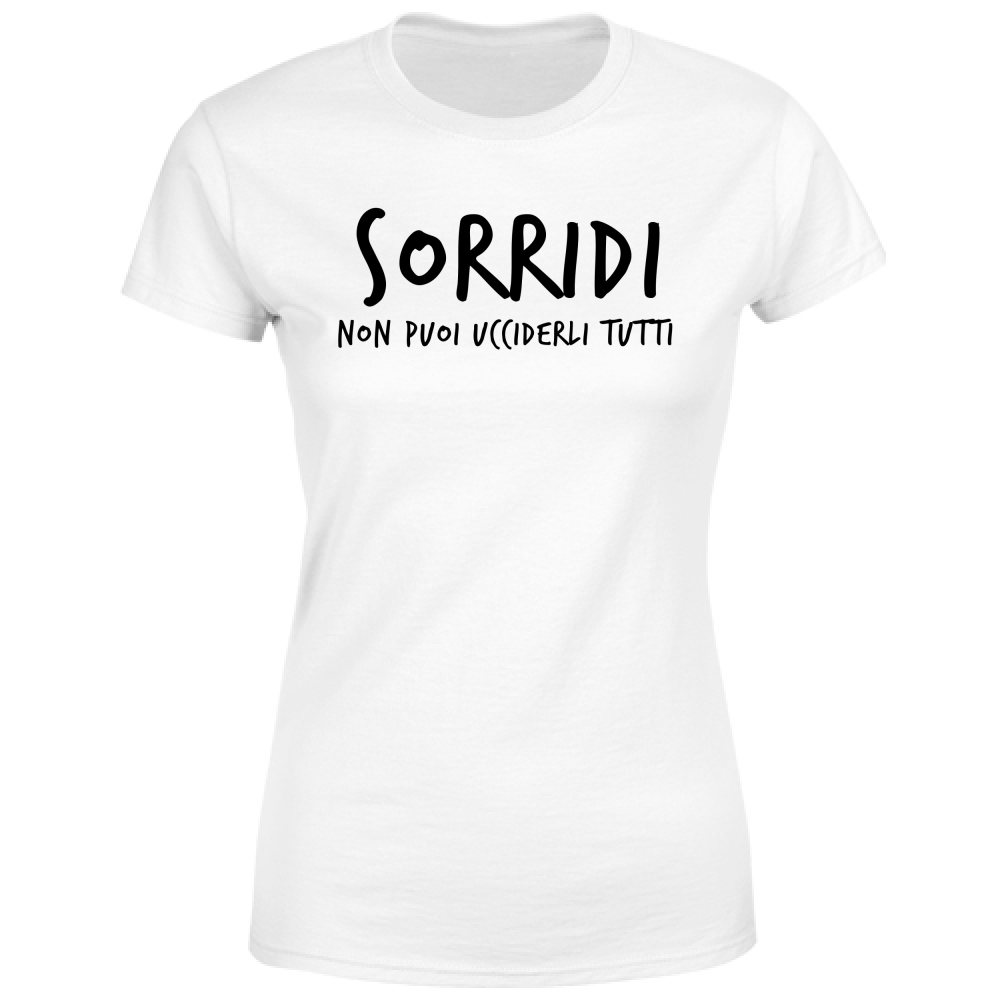 T-Shirt Donna Sorridi - Scritte Divertenti - Chiara