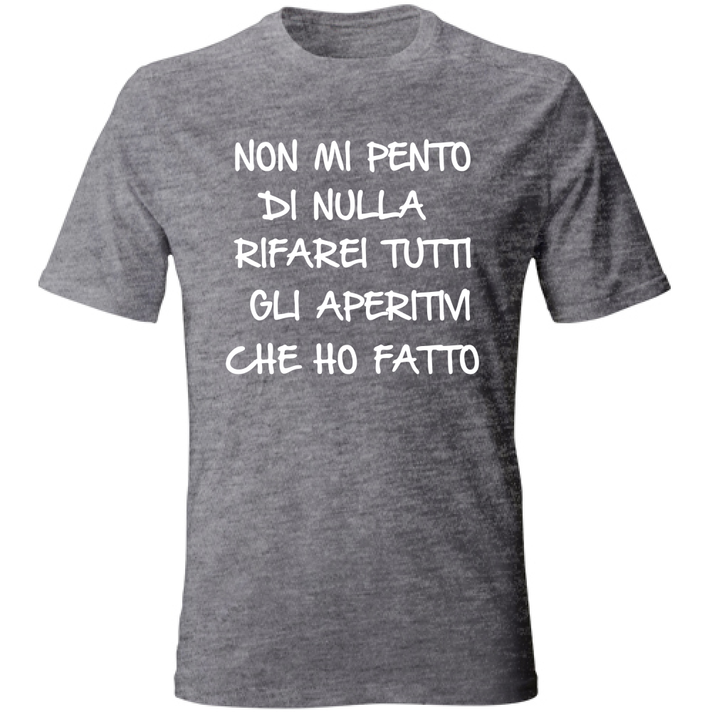 T-Shirt Unisex Non mi pento - Scritte Divertenti