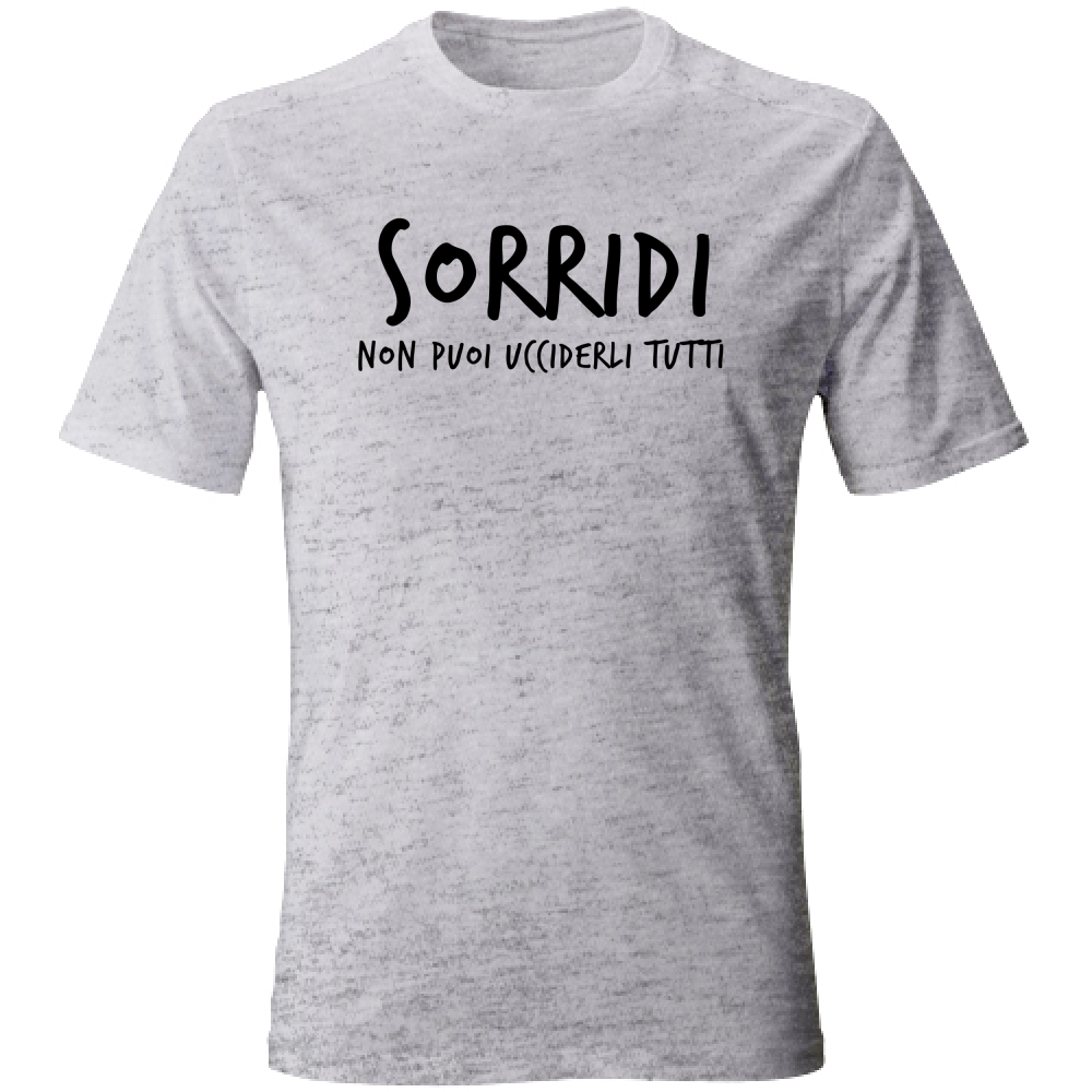 T-Shirt Unisex Sorridi - Scritte Divertenti - Chiara