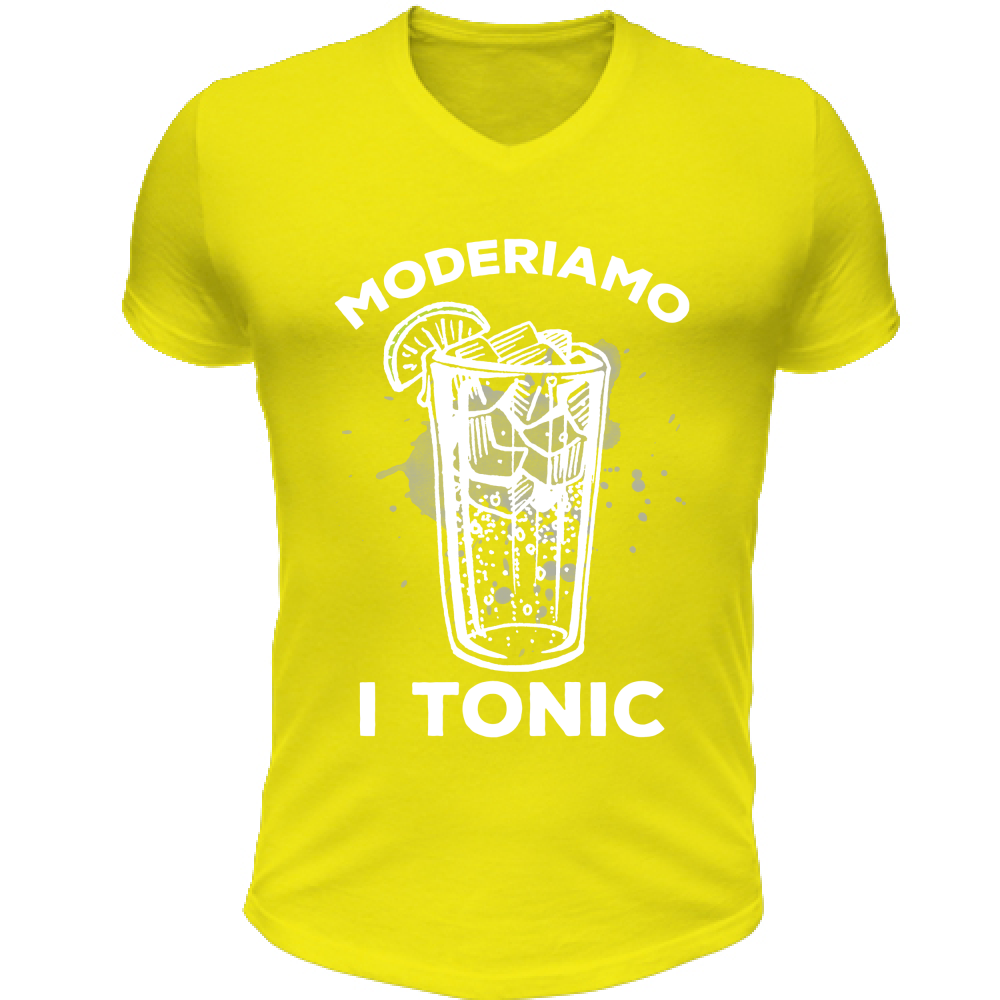 T-Shirt Unisex Scollo V Moderiamo i Tonic