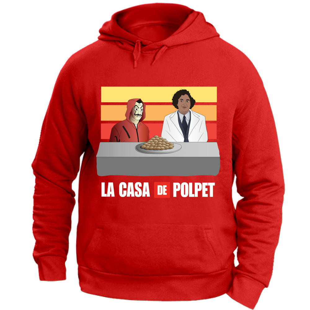 Felpa Unisex con Cappuccio La Casa de Polpet