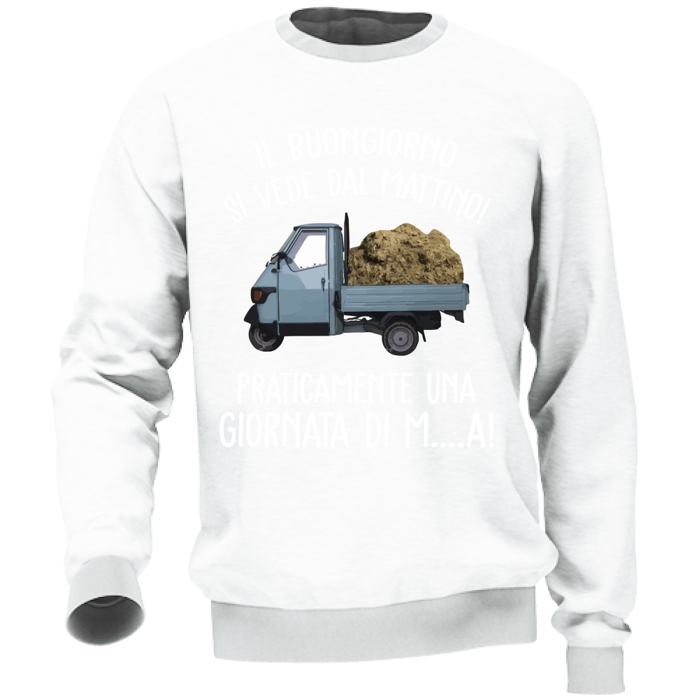 Felpa Unisex Buongiorno si vede dal mattino