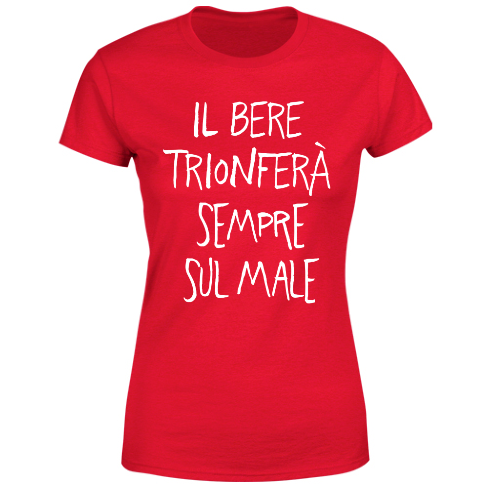 T-Shirt Donna Trionfo sul male - Scritte Divertenti