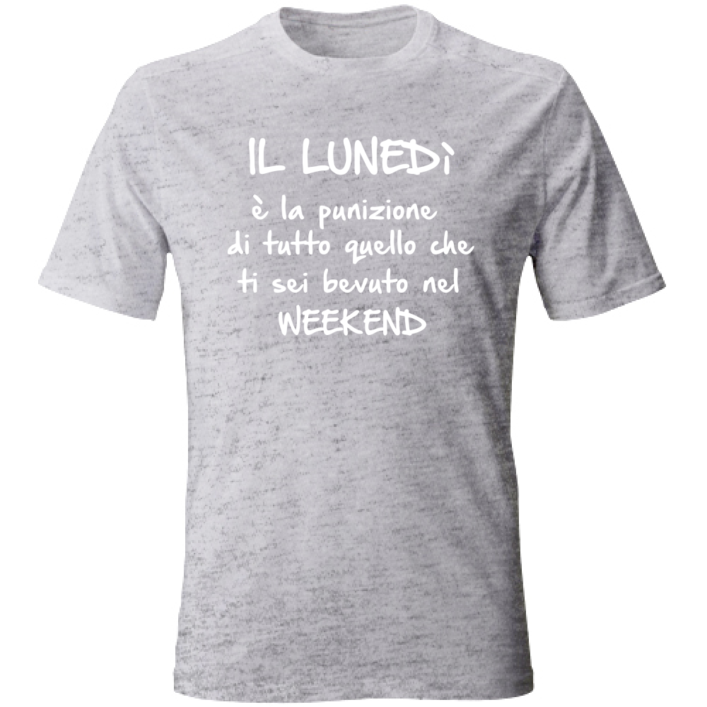 T-Shirt Unisex Il lunedì - Scritte Divertenti