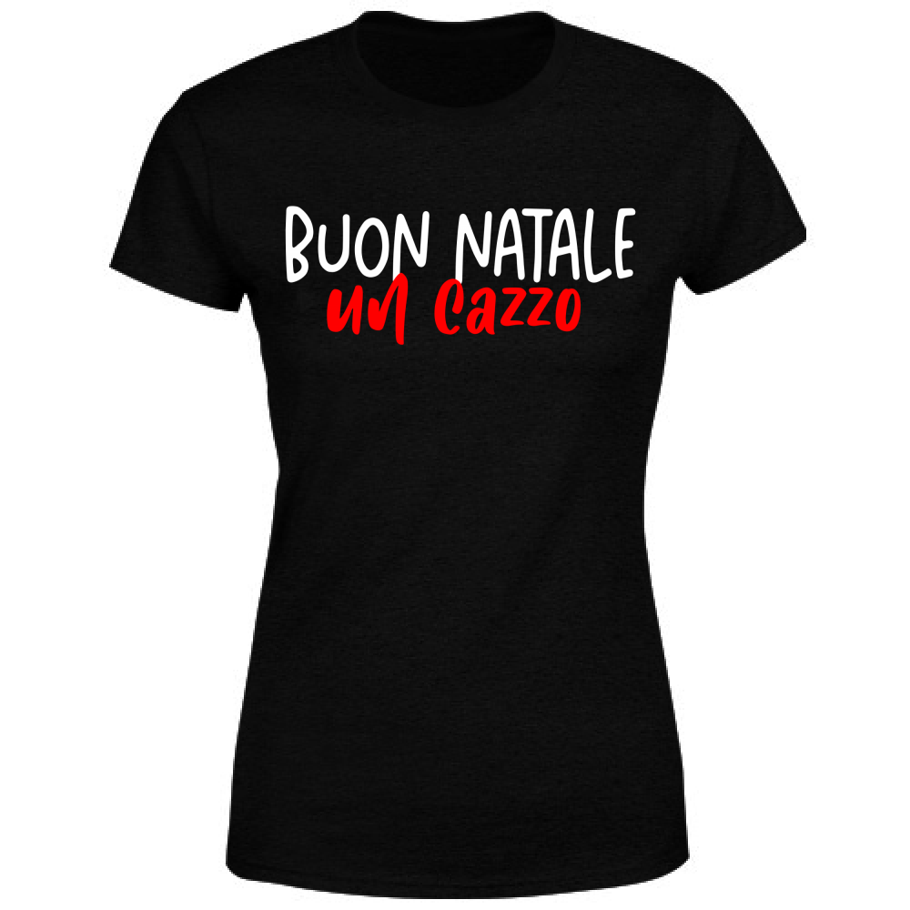 T-Shirt Donna Buon Natale - Scritte Acide