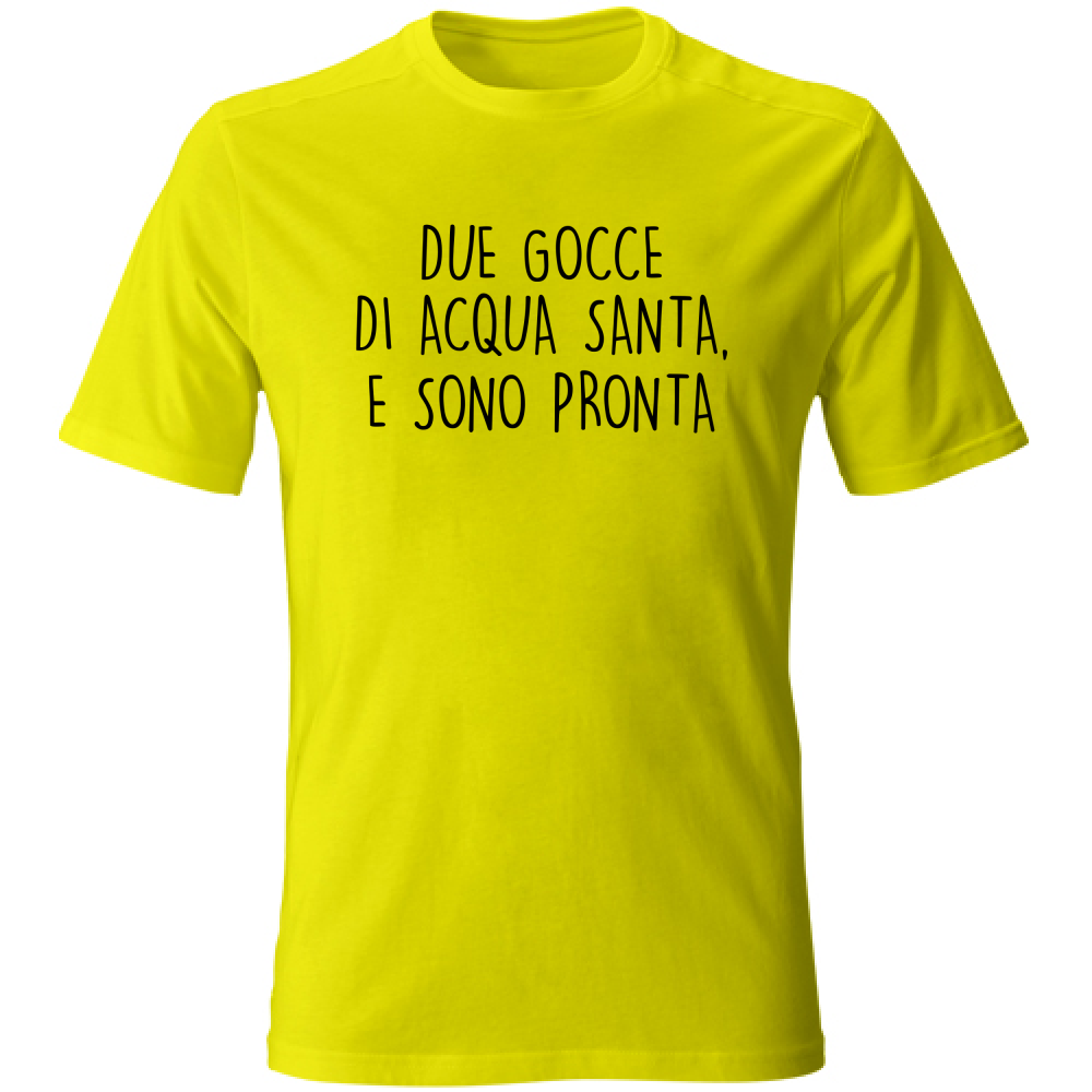 T-Shirt Unisex Acqua Santa - Scritte Divertenti - Chiara