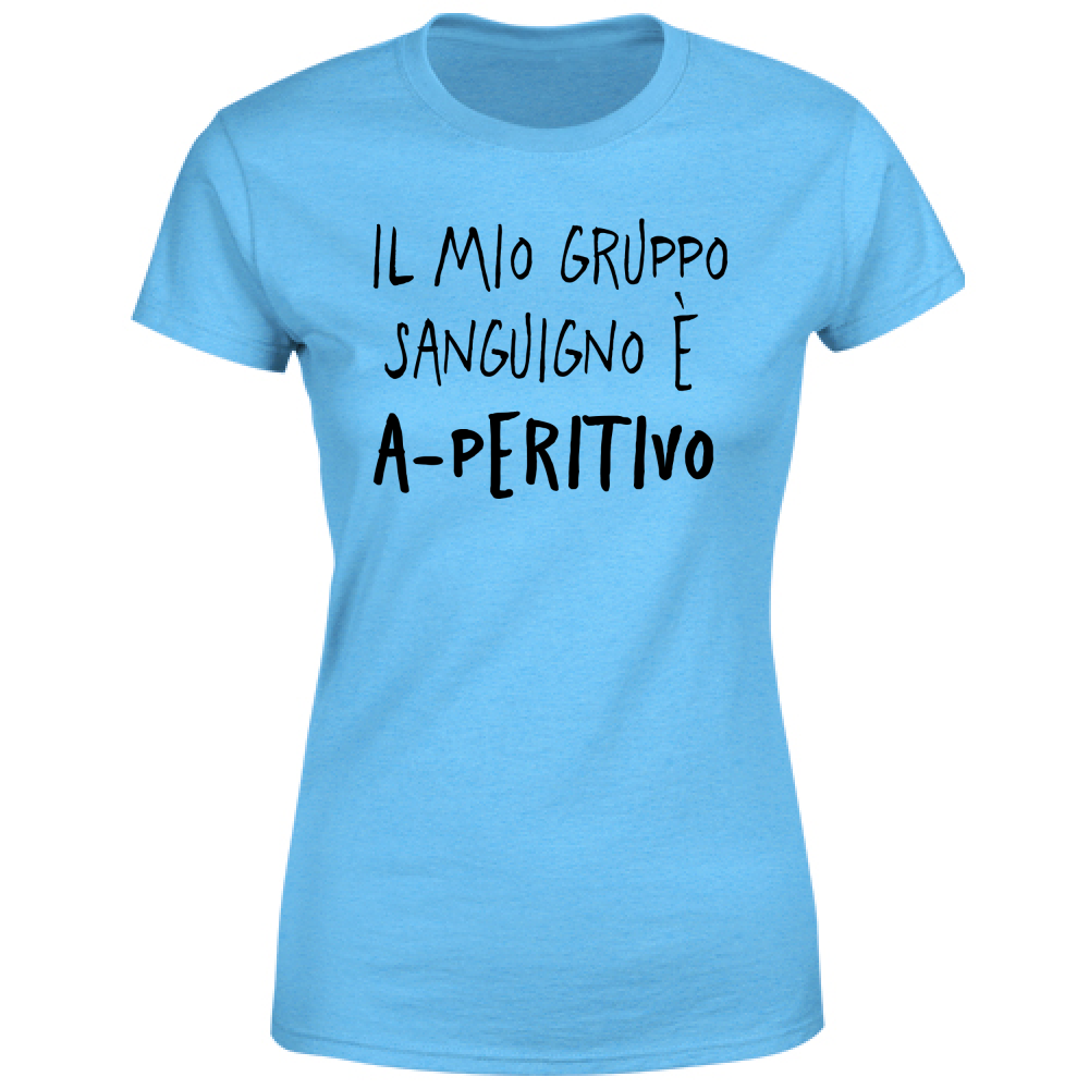 T-Shirt Donna Gruppo sanguigno - Scritte Divertenti - Chiara