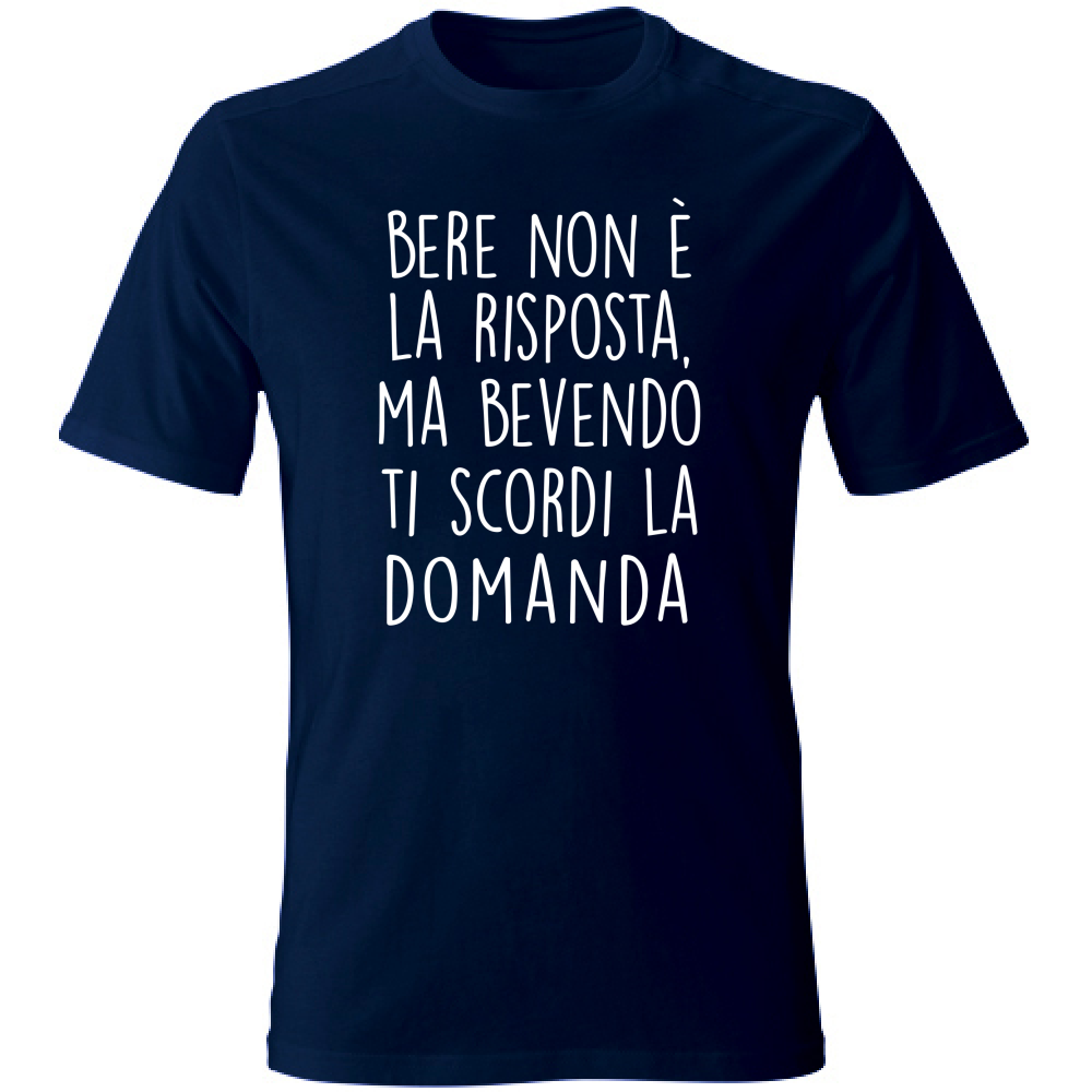 T-Shirt Unisex Large La risposta - Scritte Divertenti