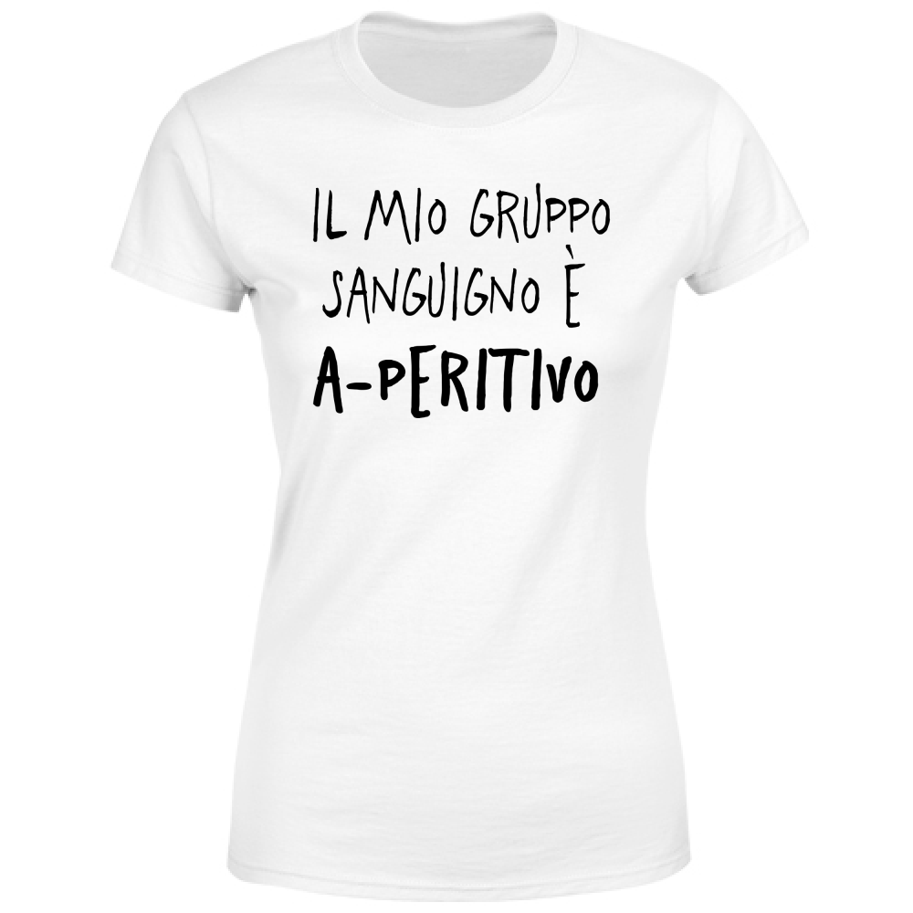 T-Shirt Donna Gruppo sanguigno - Scritte Divertenti - Chiara