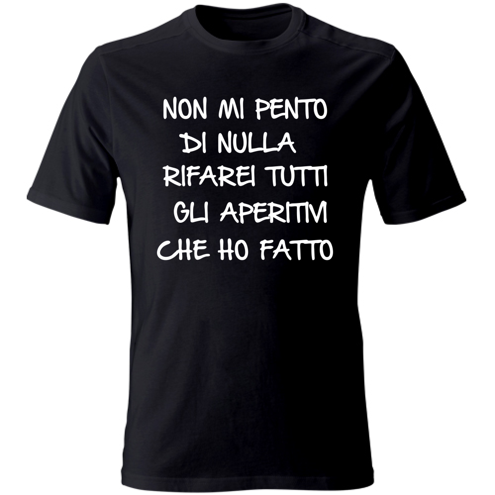 T-Shirt Unisex Non mi pento - Scritte Divertenti