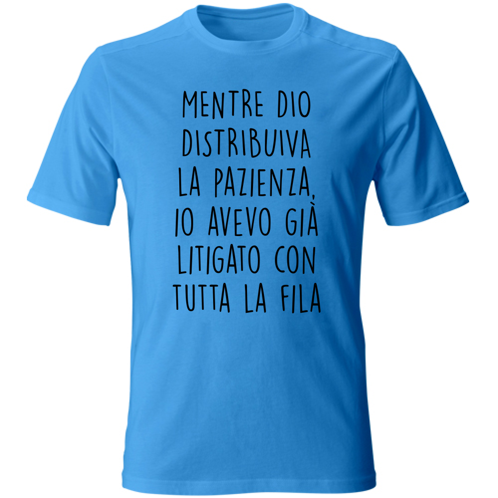 T-Shirt Unisex La pazienza - Scritte Divertenti - Chiara