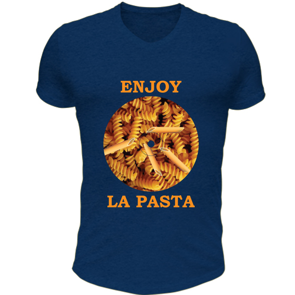 T-Shirt Unisex Scollo V Enjoy La Pasta