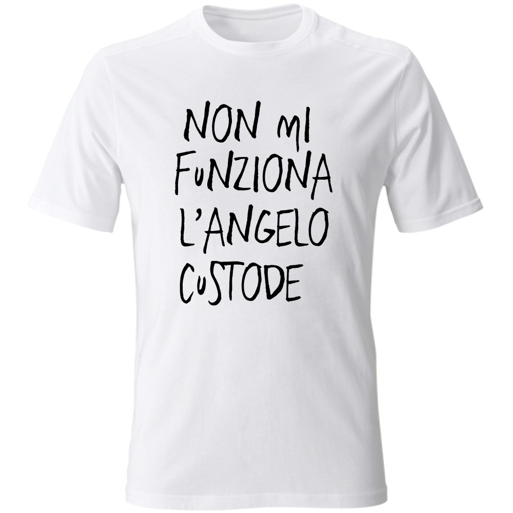 T-Shirt Unisex Angelo custode - Scritte Divertenti - Chiara