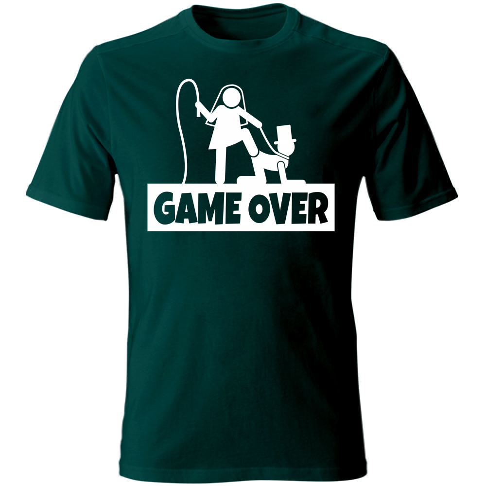 T-Shirt Unisex Maglietta - Addio al Celibato - Game Over - scura