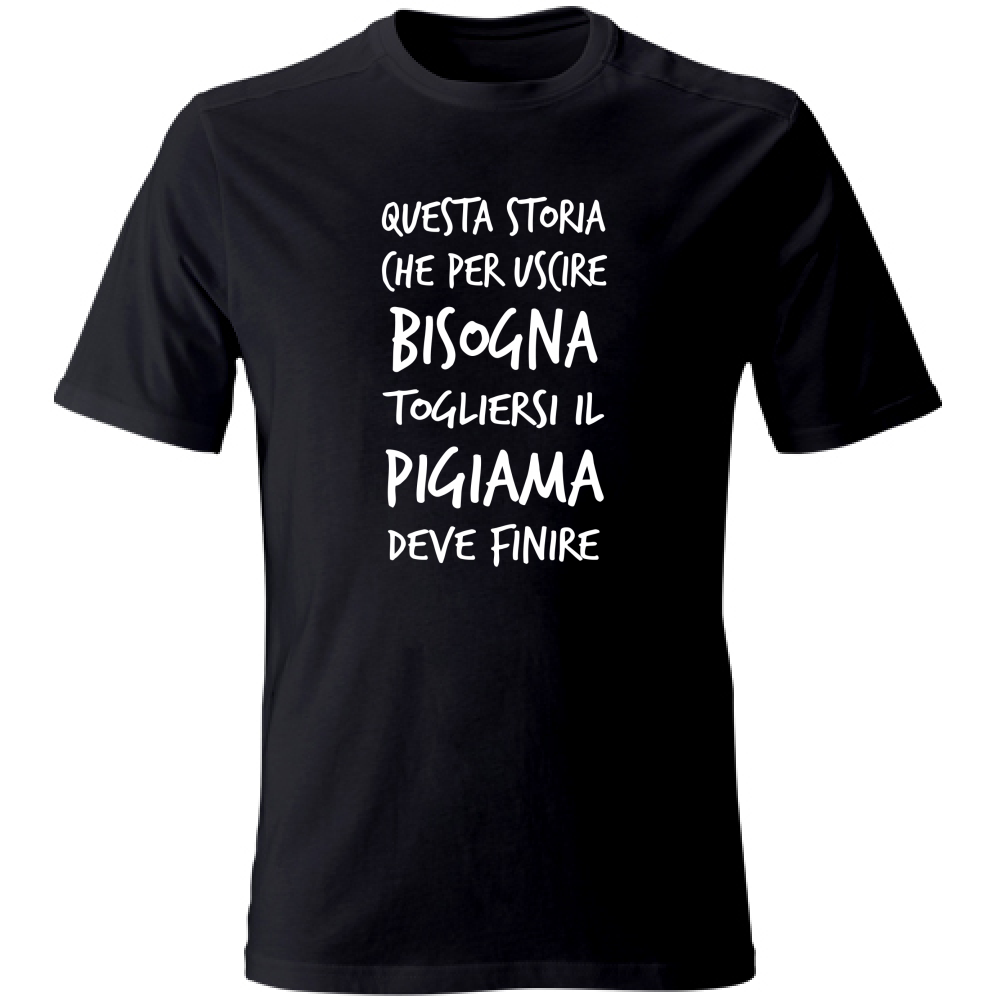 T-Shirt Unisex Large Pigiama - Scritte Divertenti