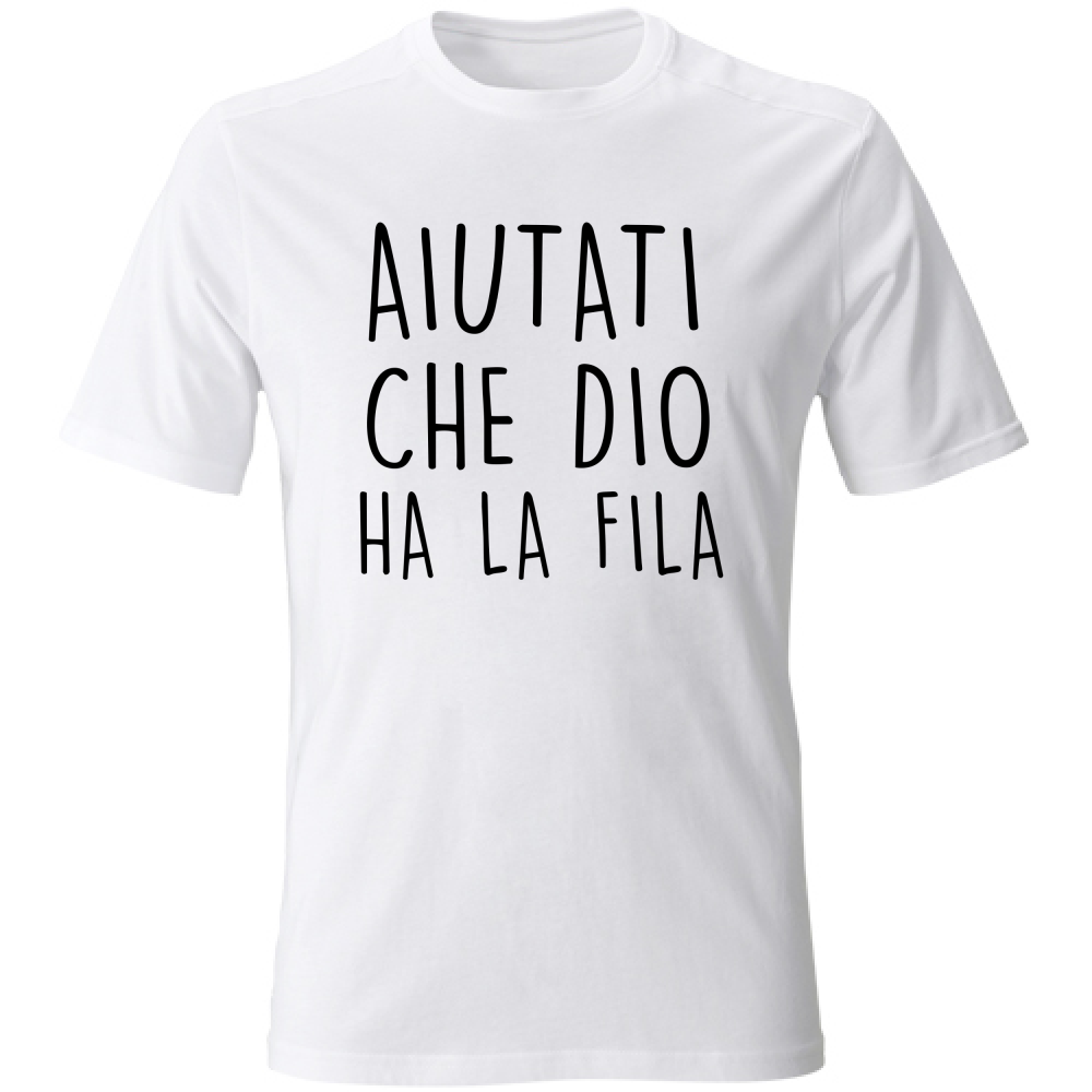 T-Shirt Unisex Aiutati - Scritte Divertenti - Chiara