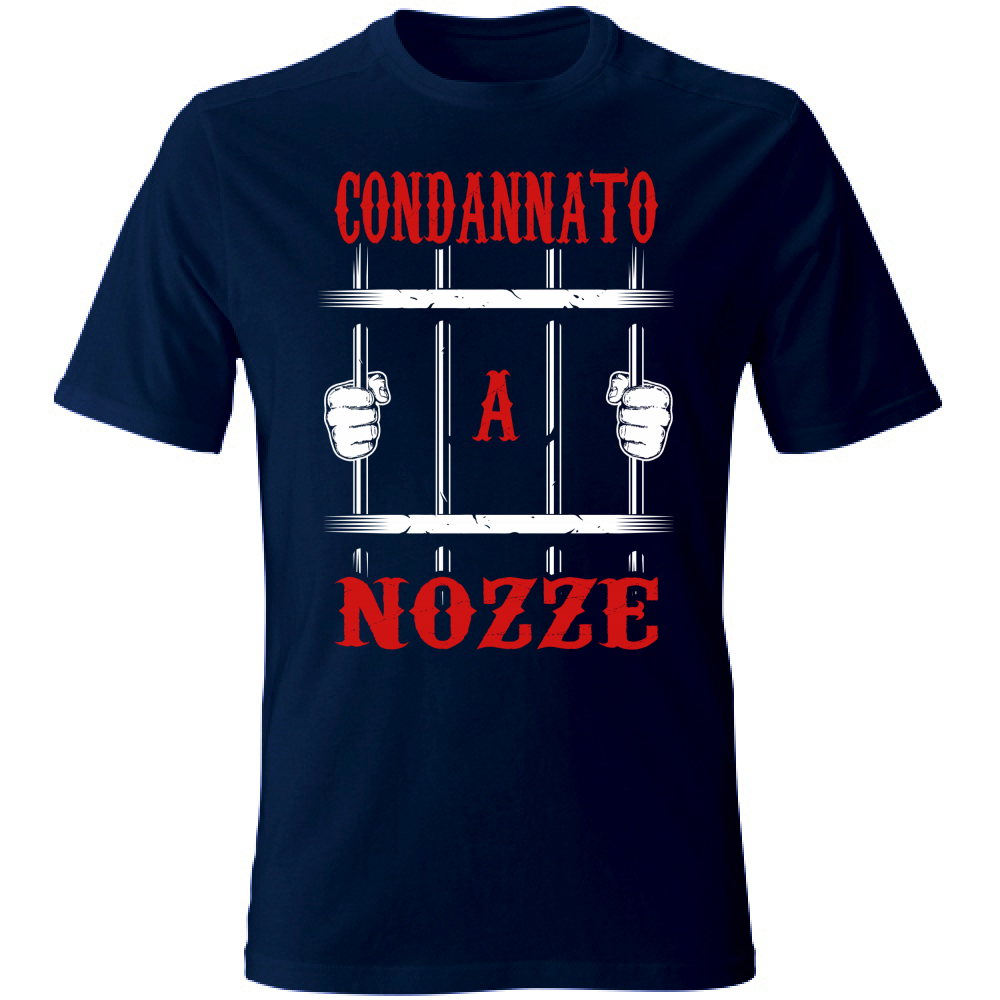 T-Shirt Unisex Maglietta - Addio al Celibato - Condannato - s