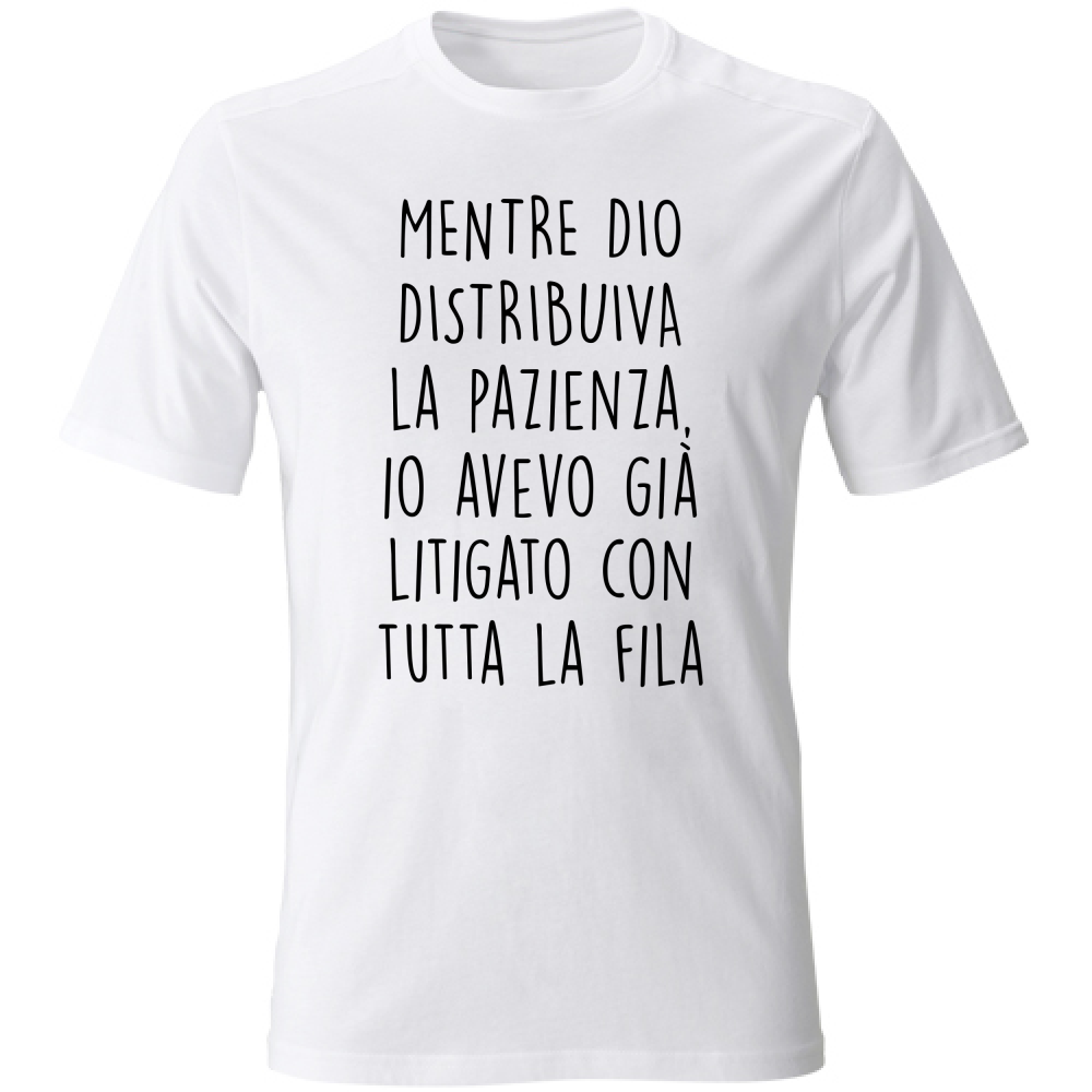 T-Shirt Unisex La pazienza - Scritte Divertenti - Chiara