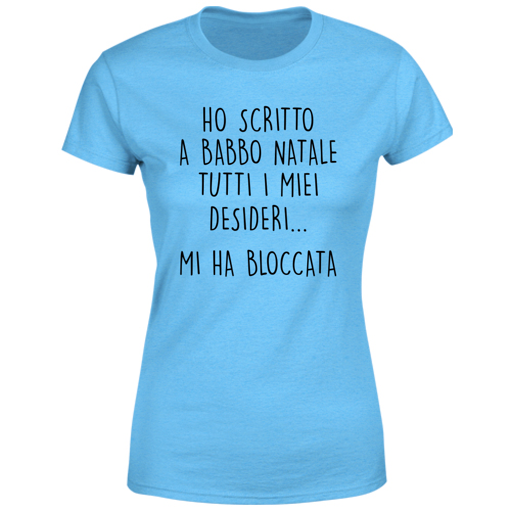 T-Shirt Donna Babbo Natale - Scritte Divertenti - Chiara