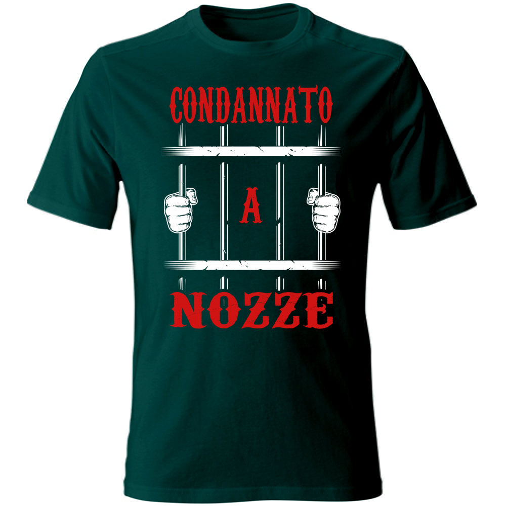 T-Shirt Unisex Maglietta - Addio al Celibato - Condannato - s