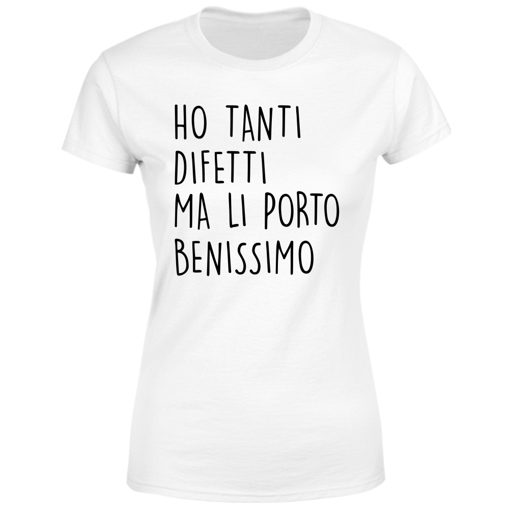 T-Shirt Donna Tanti difetti - Scritte Divertenti - Chiara