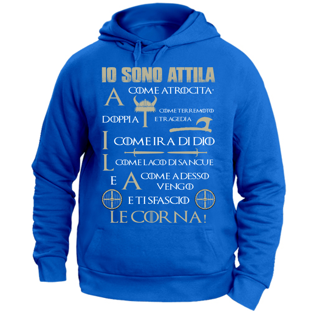 Felpa Unisex con Cappuccio Sono Attila