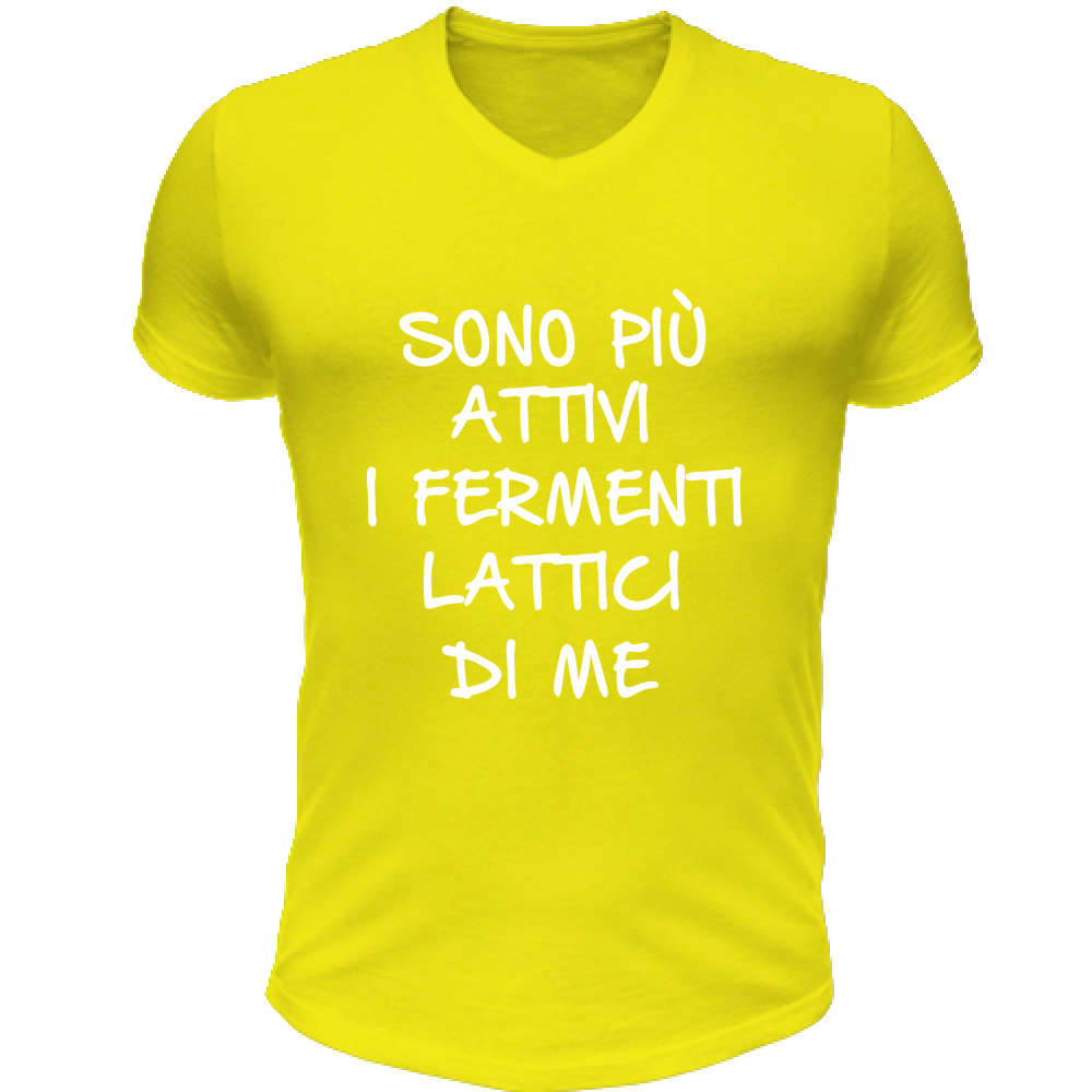 T-Shirt Unisex Scollo V Fermenti lattici - Scritte Divertenti