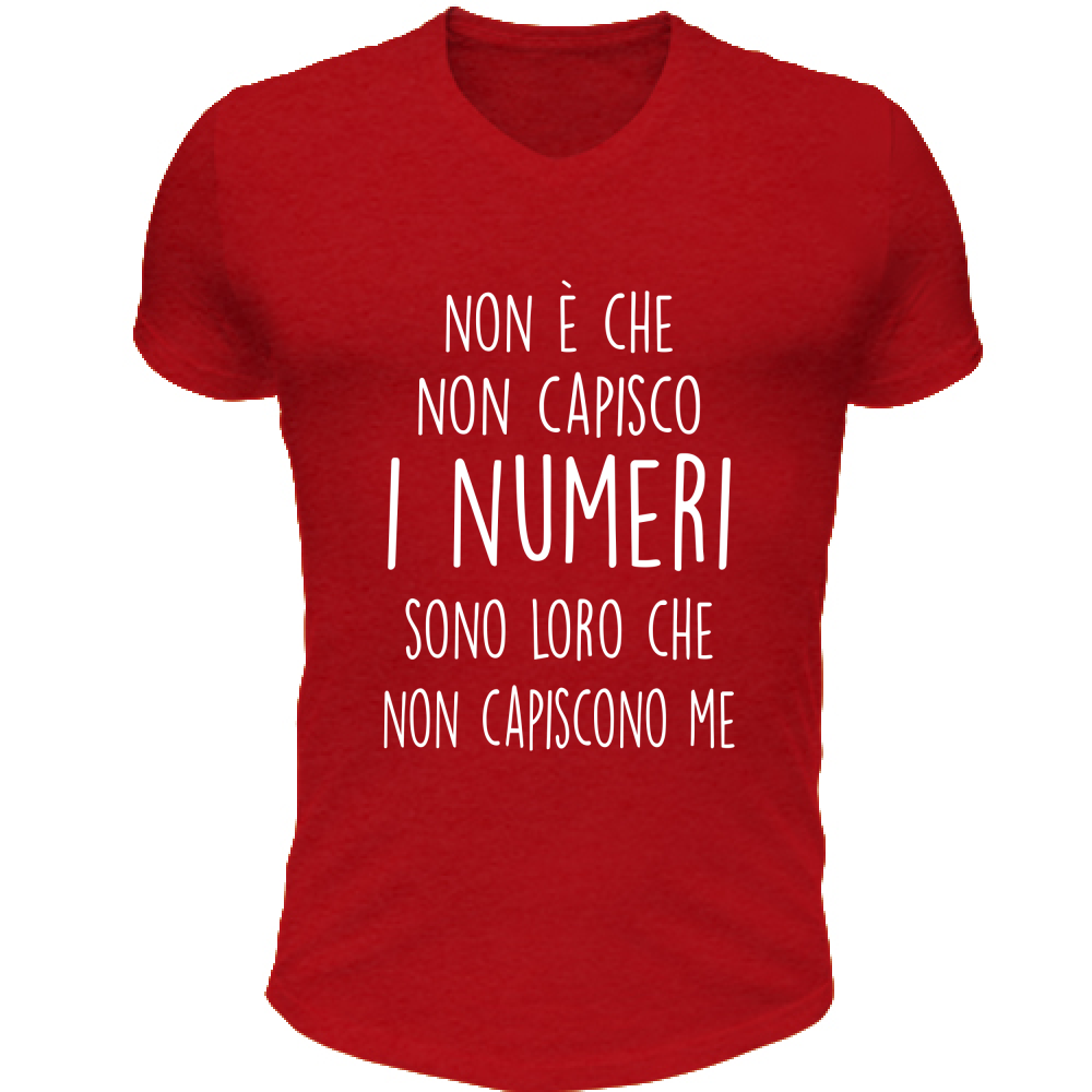 T-Shirt Unisex Scollo V Non capiscono me - Scritte Divertenti