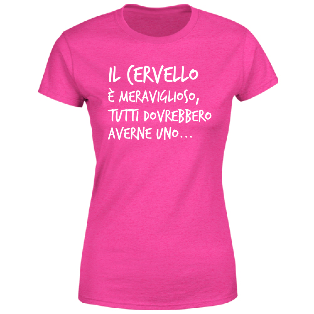 T-Shirt Donna Il Cervello - Scritte Divertenti