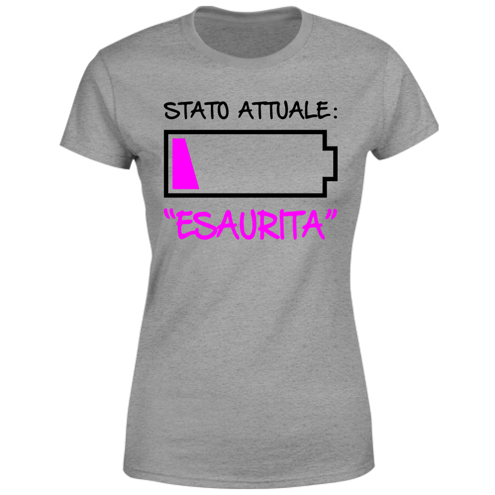 T-Shirt Donna Stato attuale esaurita - Scritte Divertenti - Chia