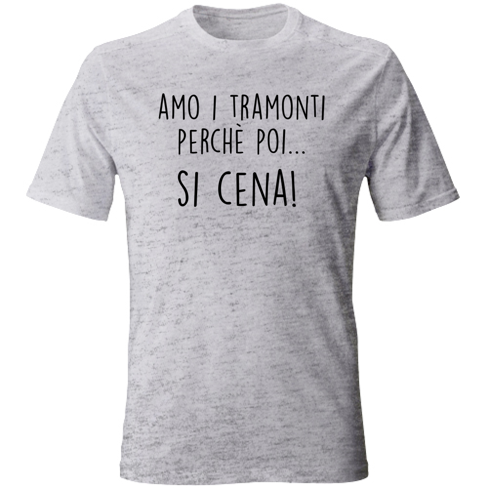 T-Shirt Unisex Si cena - Scritte Divertenti - Chiara