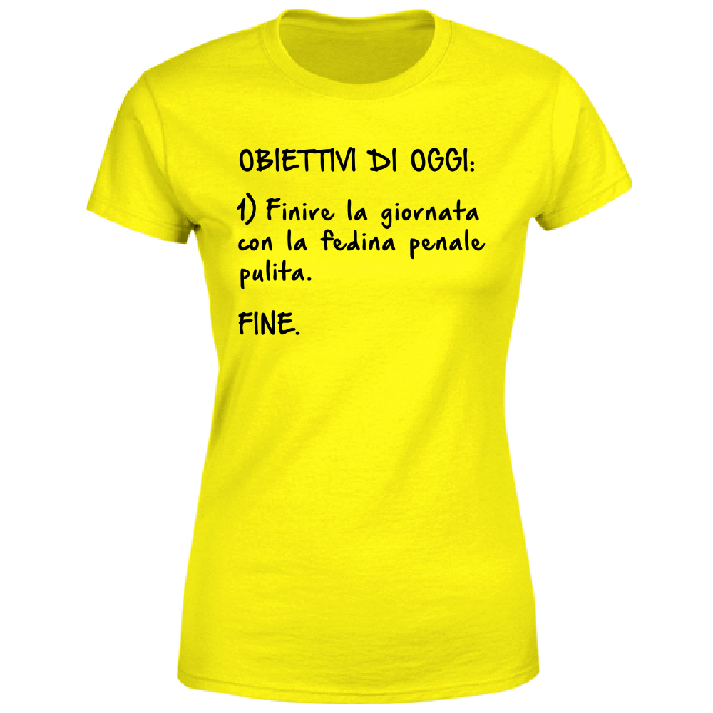 T-Shirt Donna Obiettivi - Scritte Divertenti - Chiara