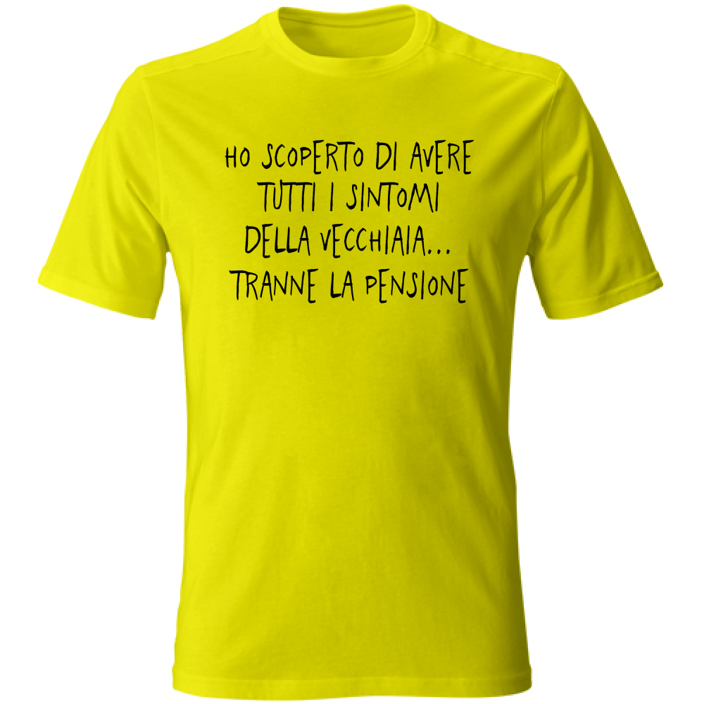 T-Shirt Unisex Pensione - Scritte Divertenti - Chiara