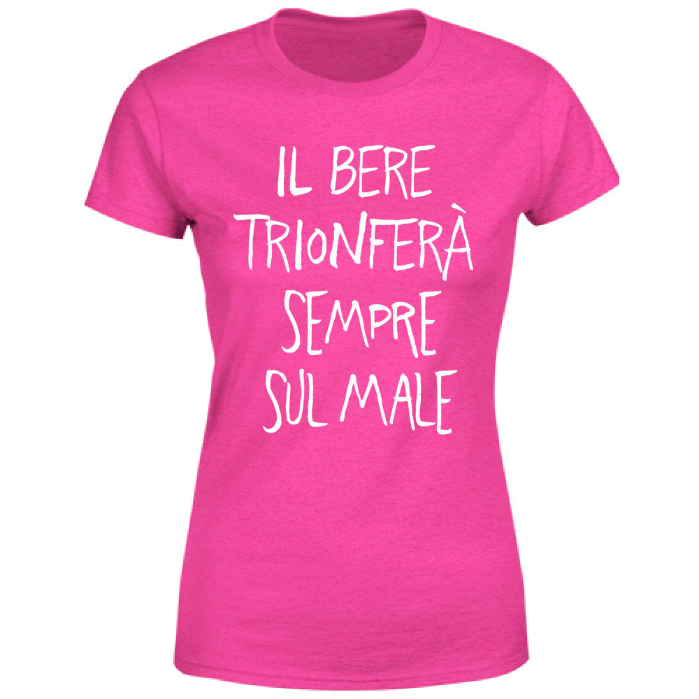 T-Shirt Donna Trionfo sul male - Scritte Divertenti